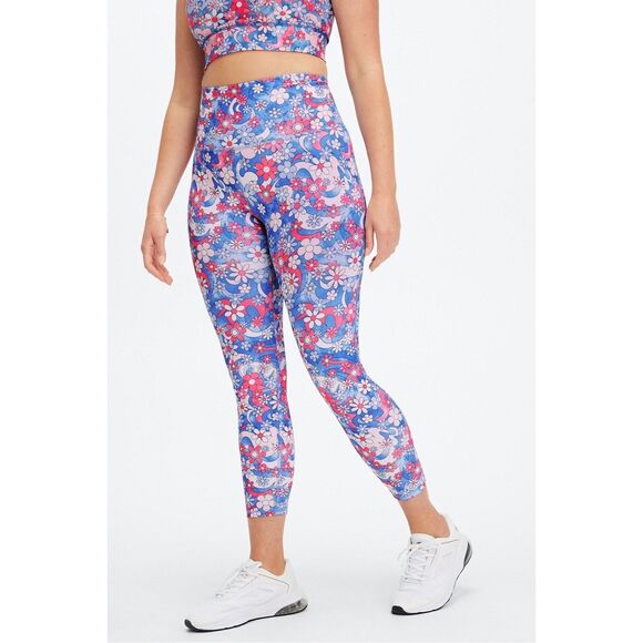 FABLETICS Women’s Freedom Floral Pureluxe Ultra High-Waisted 7/8 Legging Size La - Picture 1 of 7